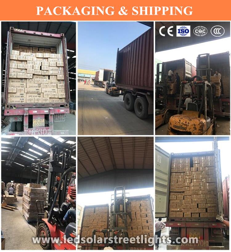Packaging and Shipping of Solar Street Light with Pole