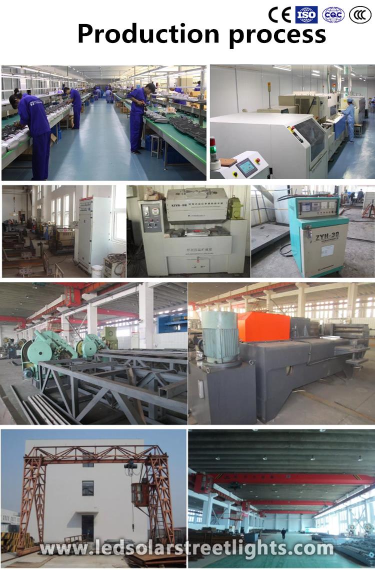 production process of high mast street light